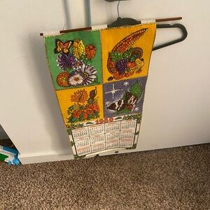 vintage 1980 calendar with beautiful designs very elegant